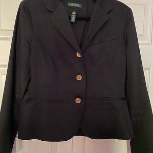 Womens Lauren Ralph Lauren Summer Black Blazer. Size 12.